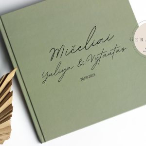 Vestuvių palinkėjimų knyga (samanų)