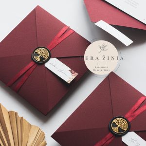 Vestuvių kvietimai su antspaudu