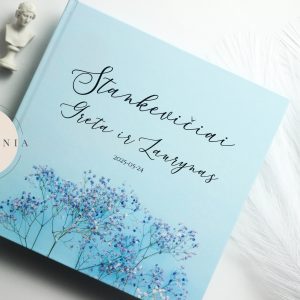 Vestuvių palinkėjimų knyga (mėlyna)