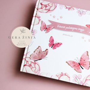 Krikštynų palinkėjimų knyga „Drugeliai“