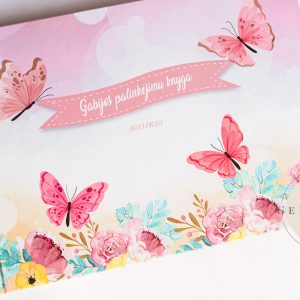 Krikštynų palinkėjimų knyga (drugeliai)