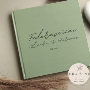 Vestuvių palinkėjimų knyga (samanų)