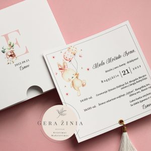 Krikštynų kvietimai su kutu