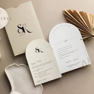 Minimalistiniai arkos formos kvietimai