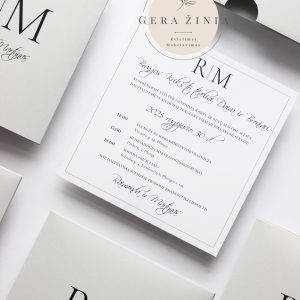 Minimalistiniai vestuvių kvietimai