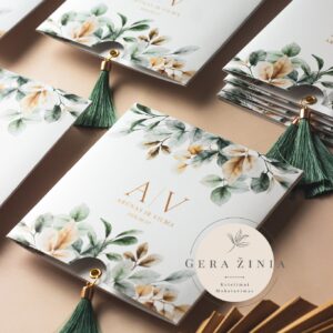 Vestuvių kvietimai su kutu „Žaluma“