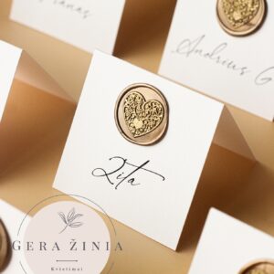 Stalo kortelė su antspaudu